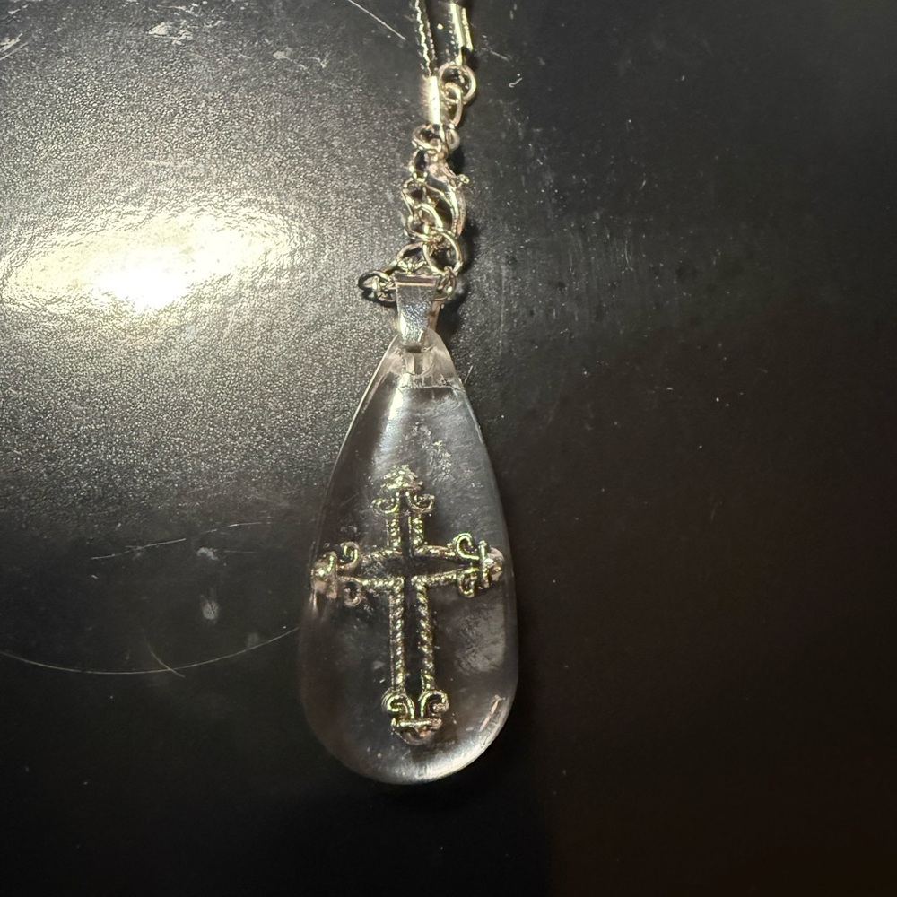 Silver Cross Pendant Necklace